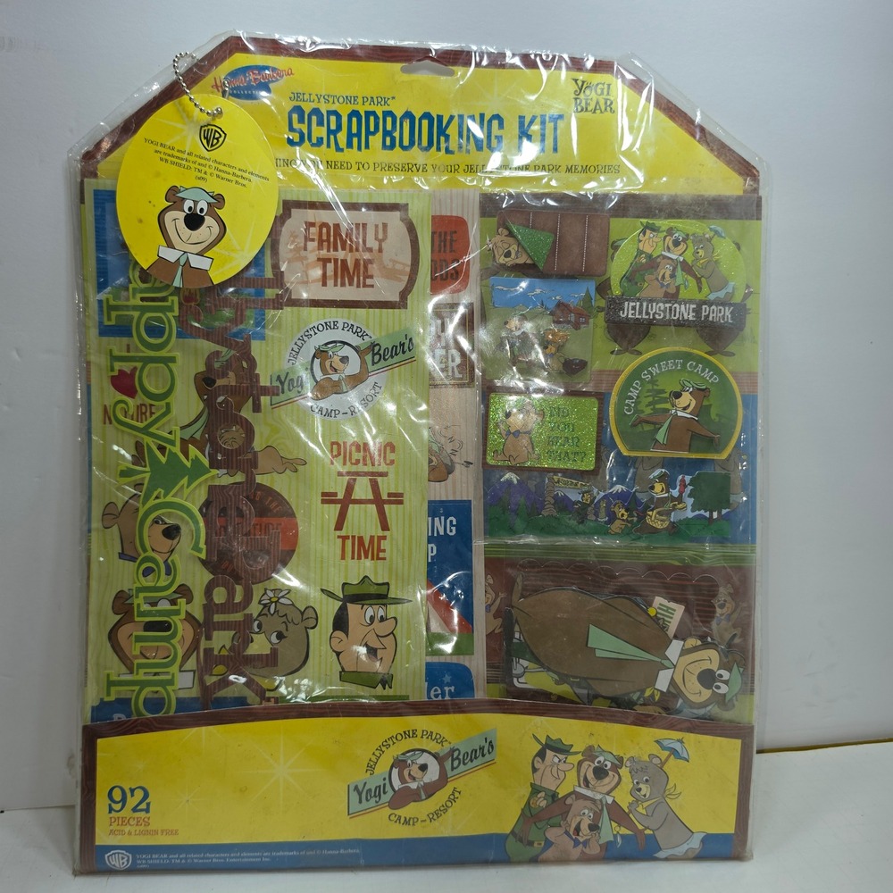 Yogi Bear Jellystone Park Scrapbooking Kit 92pc 3 Birds Design 2009 Sealed New